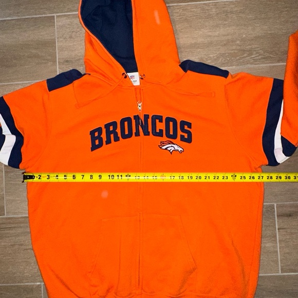 Men’s Denver Broncos zipper front Hoodie Sweatshirt XL - Picture 3 of 6